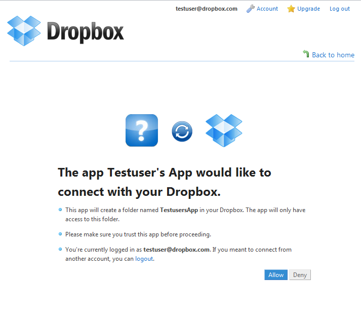 OAuth Dropbox