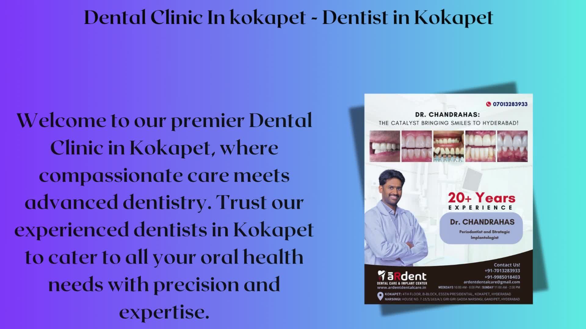Dental Clinic In Kokapet - Dentist in Kokapet