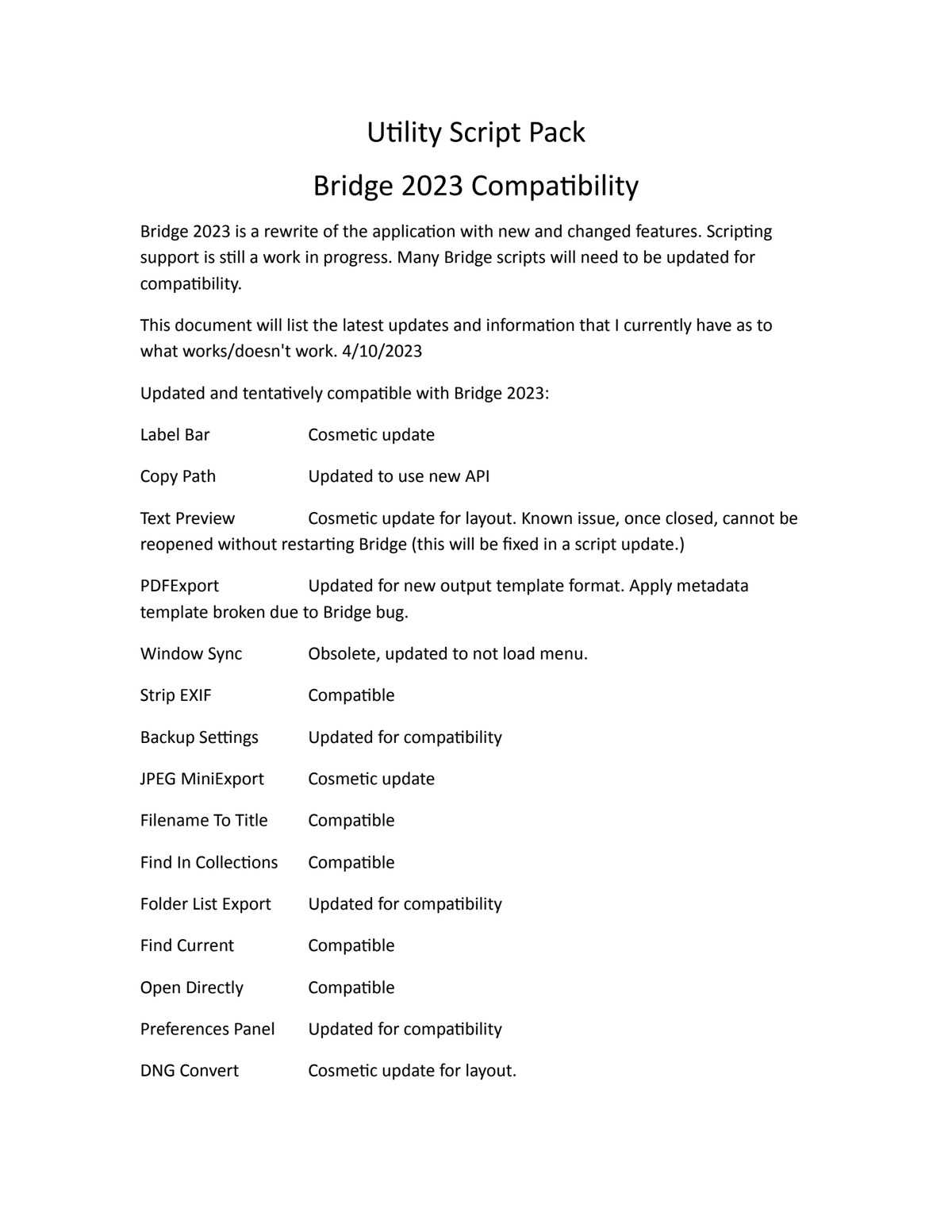 Bridge 2023 compatibility.rtf