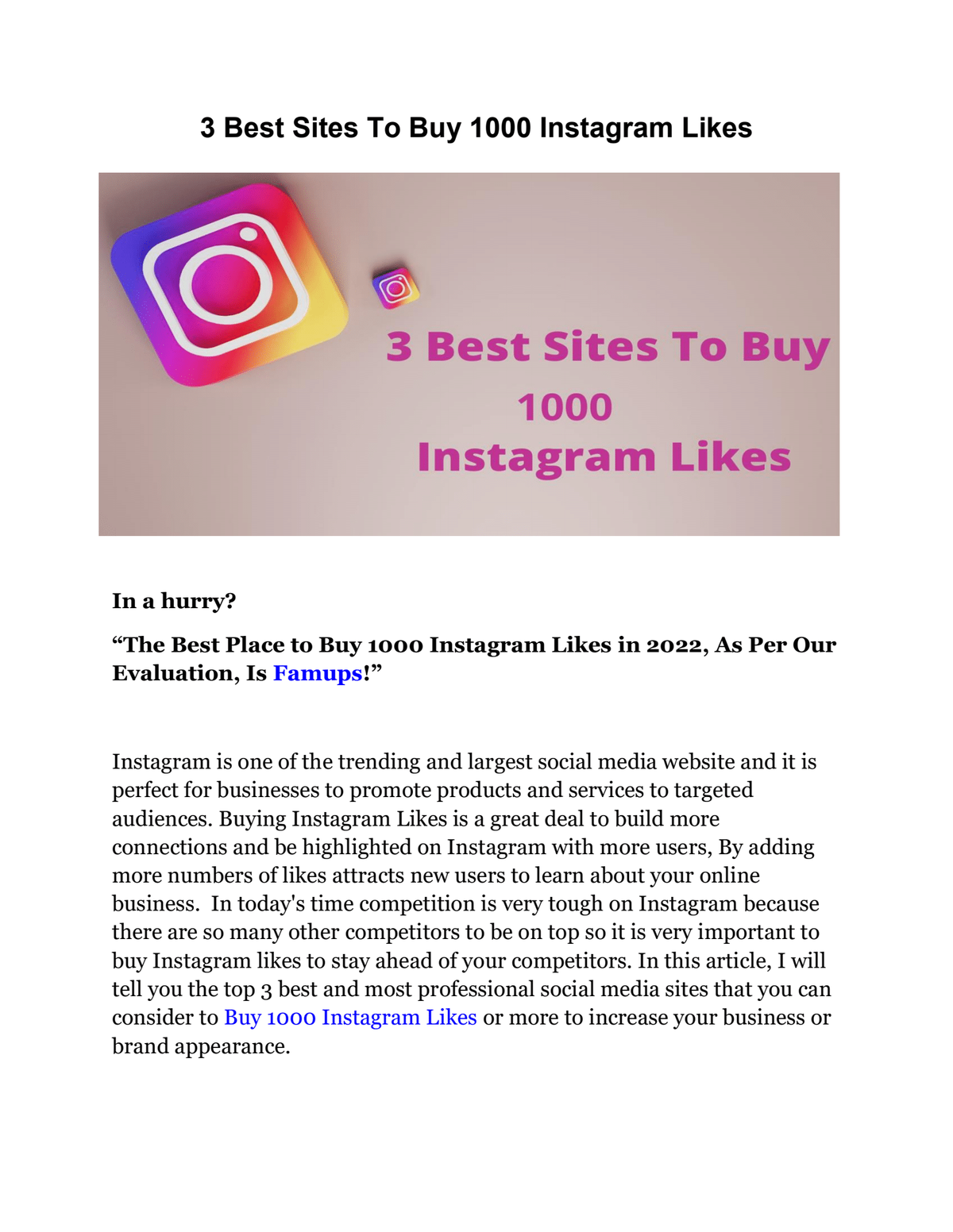  3 Best Sites To Buy Instagram Followers